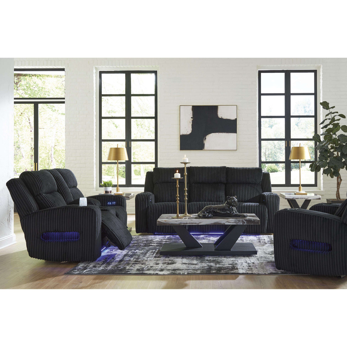 Swipe Furniture Exclusive Design Forest Lake Power Fabric Recliner PC6420213