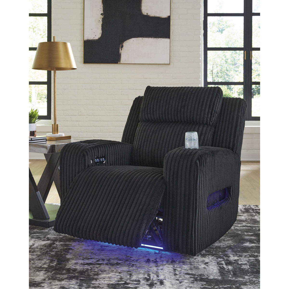 Swipe Furniture Exclusive Design Forest Lake Power Fabric Recliner PC6420213