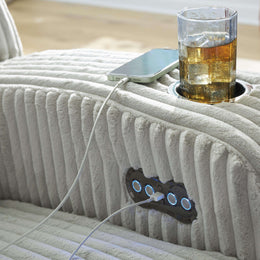 Swipe Furniture Exclusive Design Forest Lake Power Reclining Sofa PC6420315