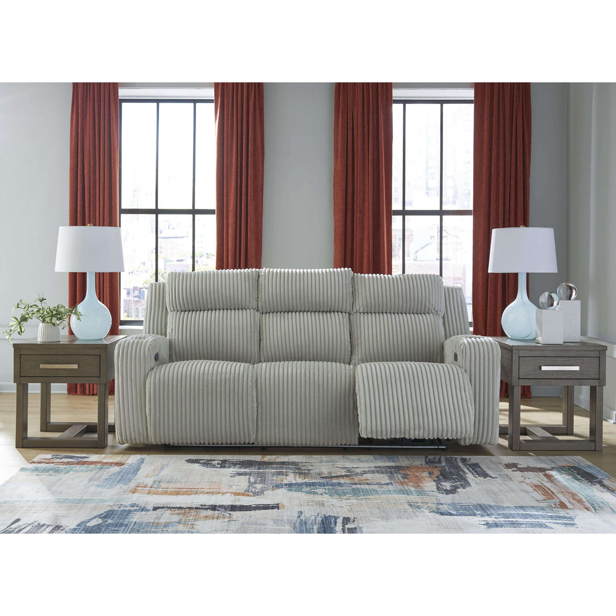 Swipe Furniture Exclusive Design Forest Lake Power Reclining Sofa PC6420315
