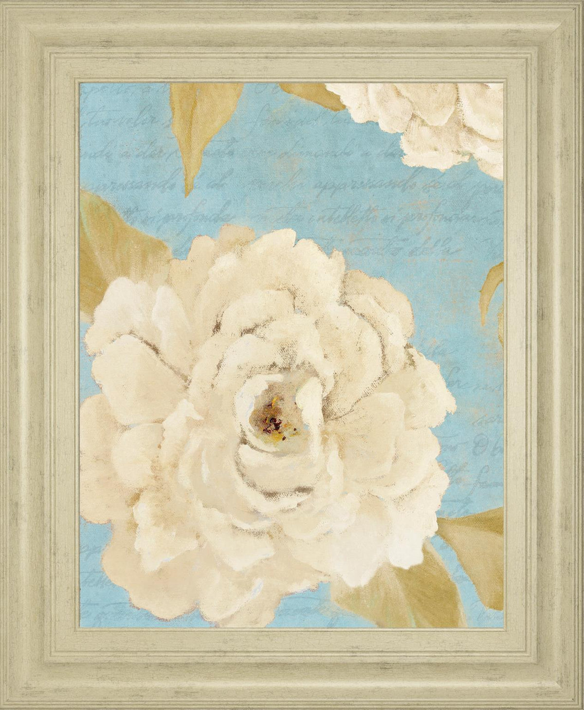 Scripted Poetic Peonies Ii By Lanie Loreth 22X26 Framed Print