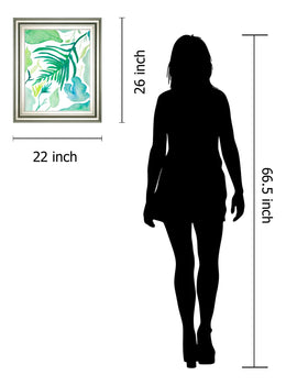Green Water Leaves I By Kat Papa 22X26 Framed Print