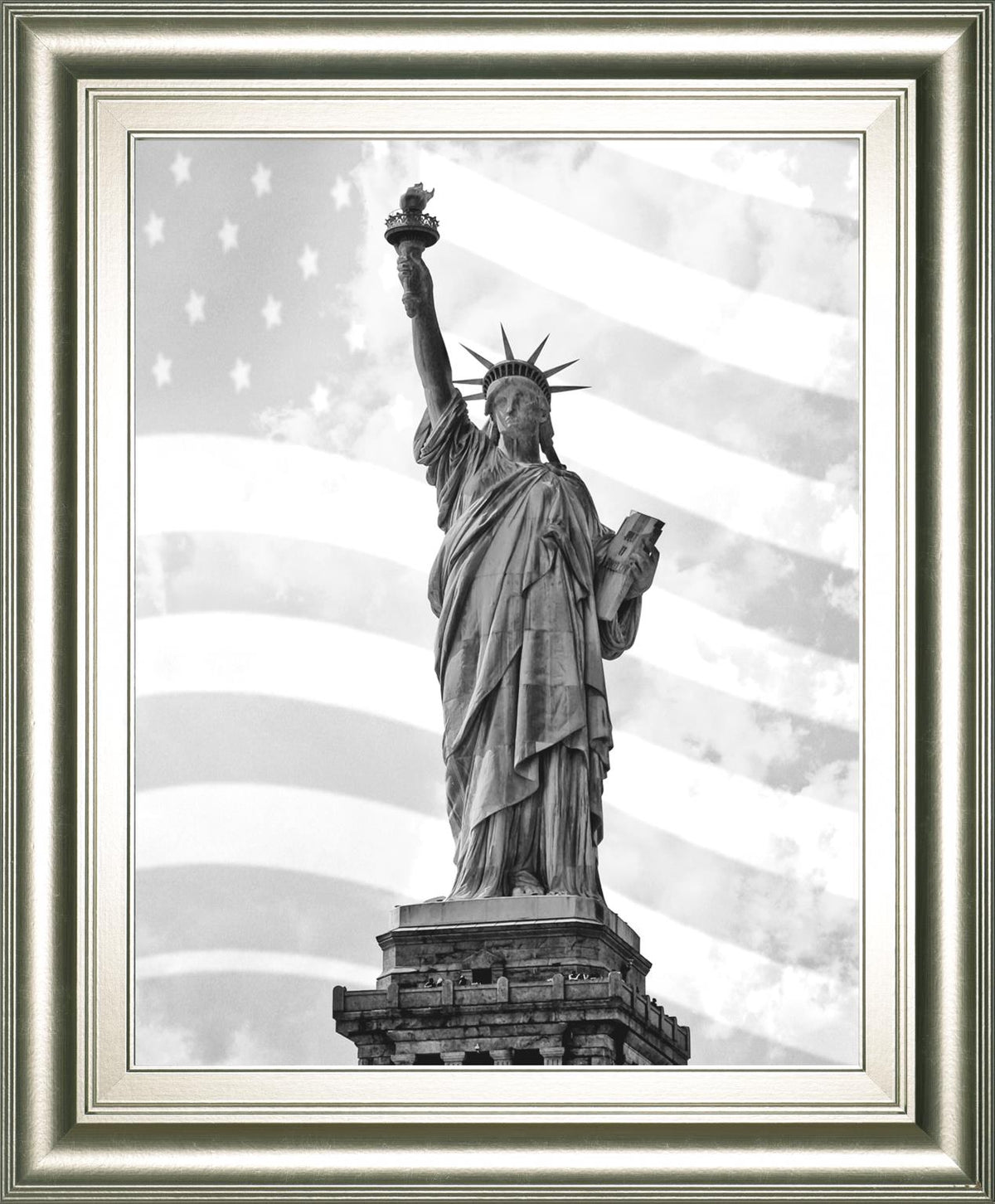 Liberty Flag By Roffman, R. 22X26 Framed Print