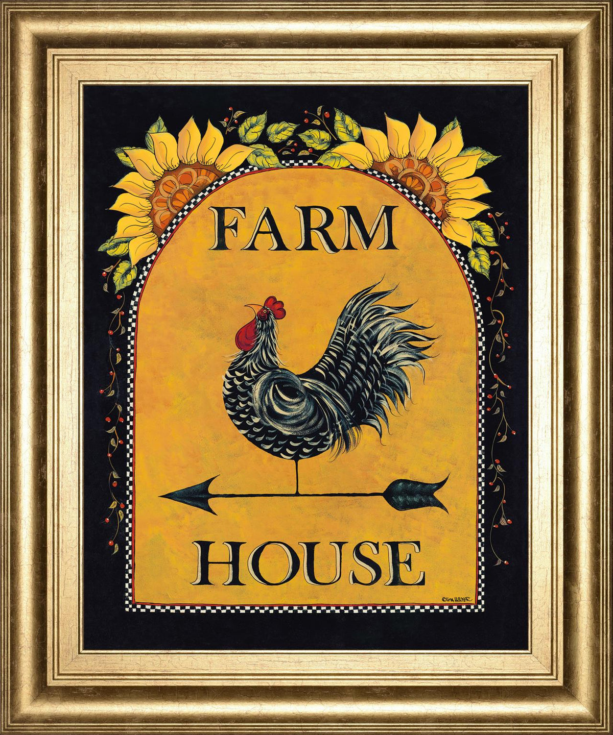 Sunny Farmhouse By Lisa Hillker 22X26 Framed Print