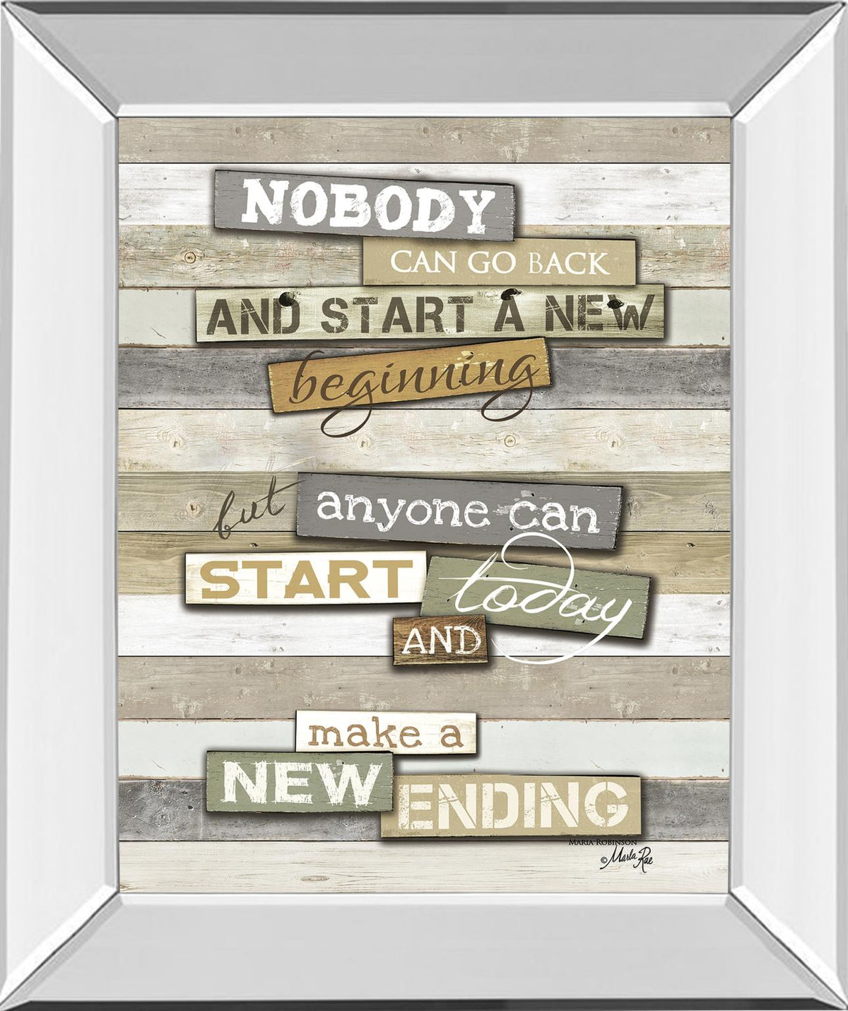 Mirrored Frame New Ending By Marla Rae 22X26 Mirror Frame Print