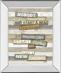 Mirrored Frame New Ending By Marla Rae 22X26 Mirror Frame Print