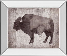 Mirrored Frame Wildness Ii-Timber By Sandra Jacobs 22X26 Mirror Frame Print