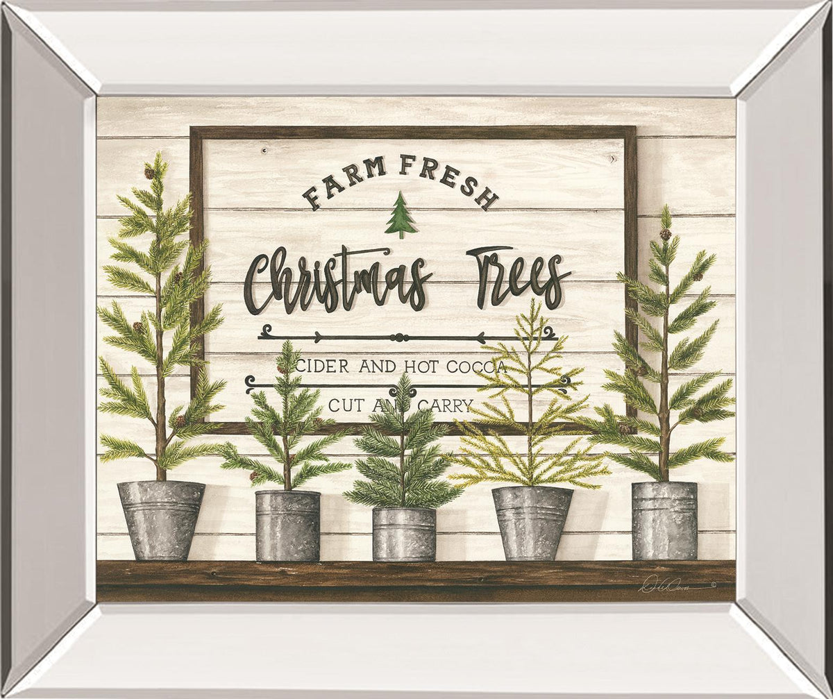 Farm Fresh Christmas Trees By Diane Weaver 22X26 Mirror Frame Print