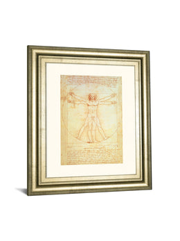Vituvian Man By Leonardo Da Vinci 22X26 Framed Print