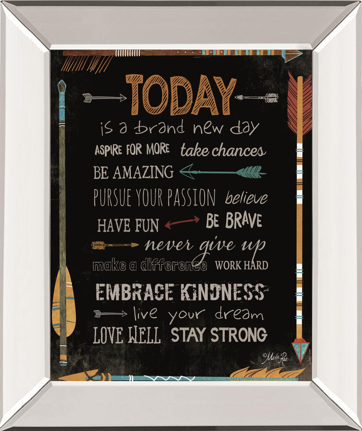 Â Today Is A Brand New Day By Marla Rae 22X26 Mirror Frame Print