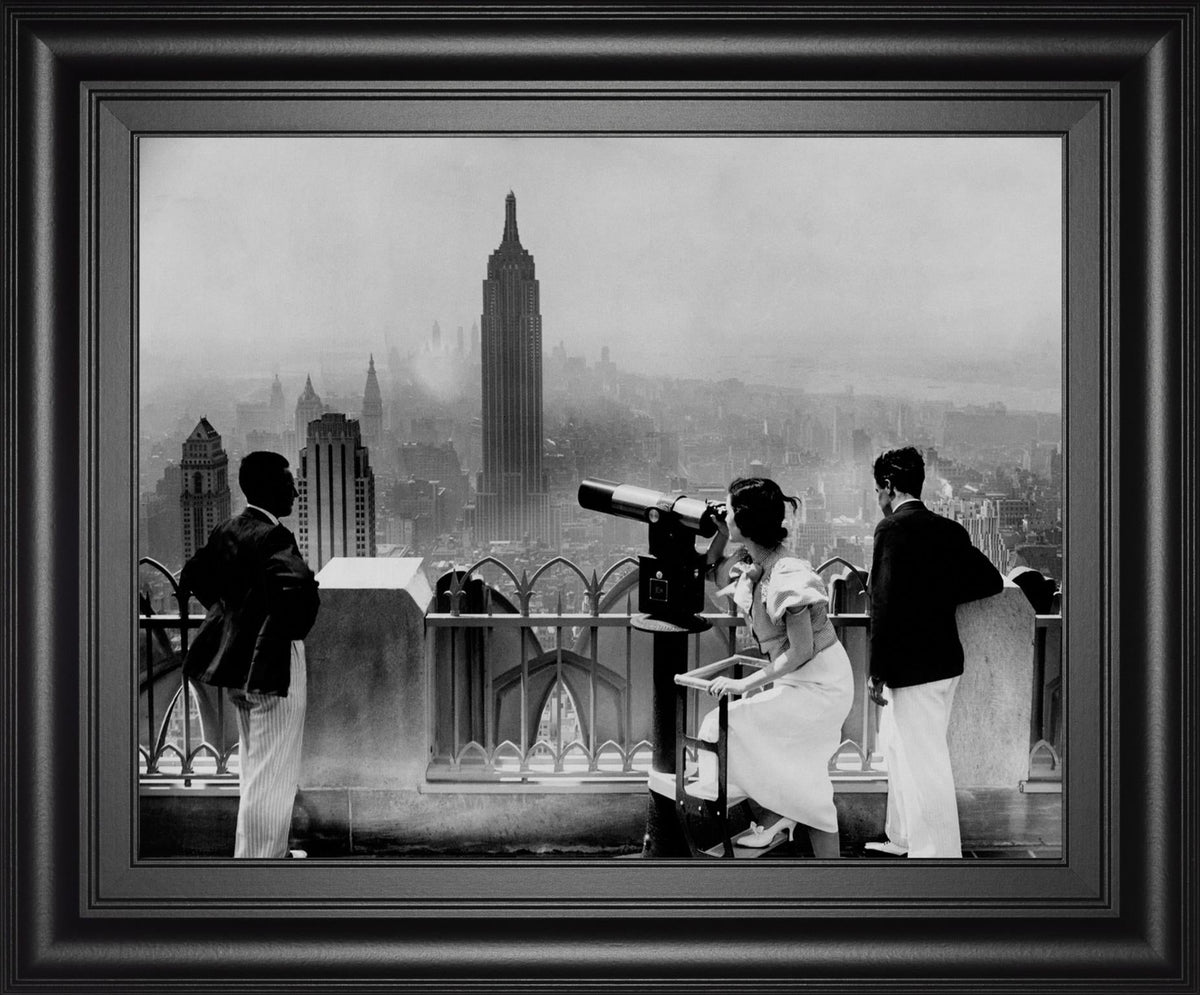 Manhattan, View From Radio City Music Hall, 1935 By The Chelsea Collection 22X26 Framed Print