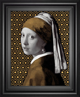 Gilded Earring(After  Jan Vermeer) By Eccentric Accents 22X26 Framed Print