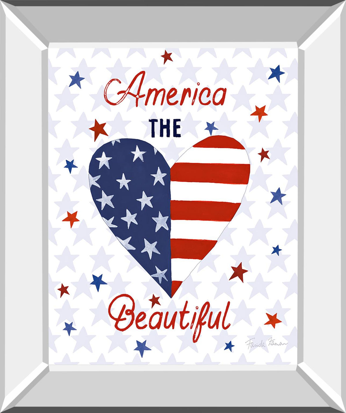 America The Beautiful Ii By Farida Zaman 22X26 Mirror Frame Print