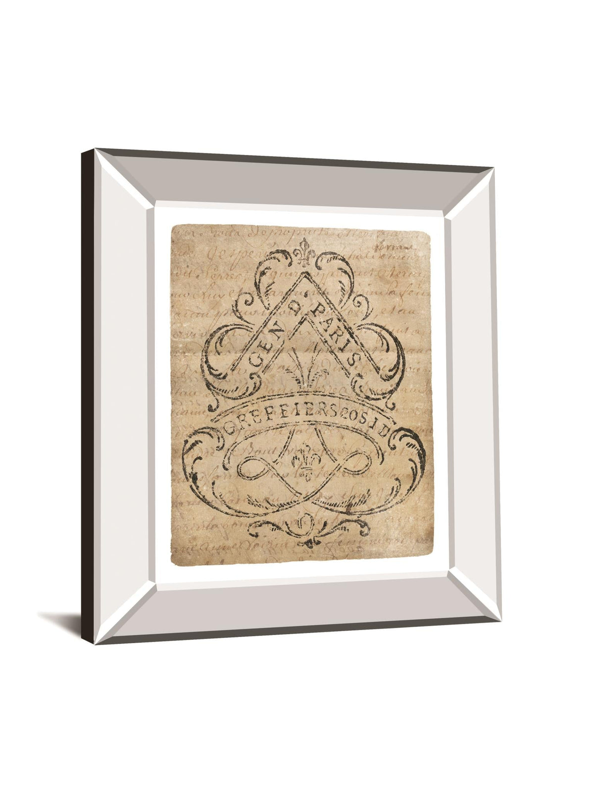 Letter Crest I Vintage V2 By Wild Apple Portfolio 22X26 Mirror Frame Print