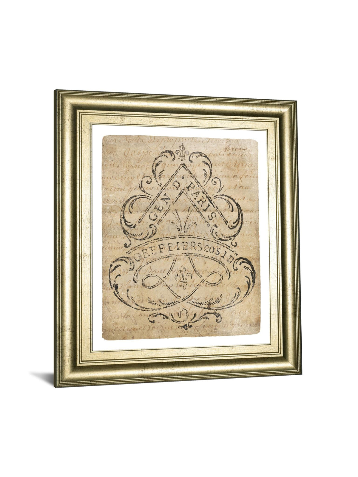 Letter Crest I Vintage V2 By Wild Apple Portfolio 22X26 Framed Print
