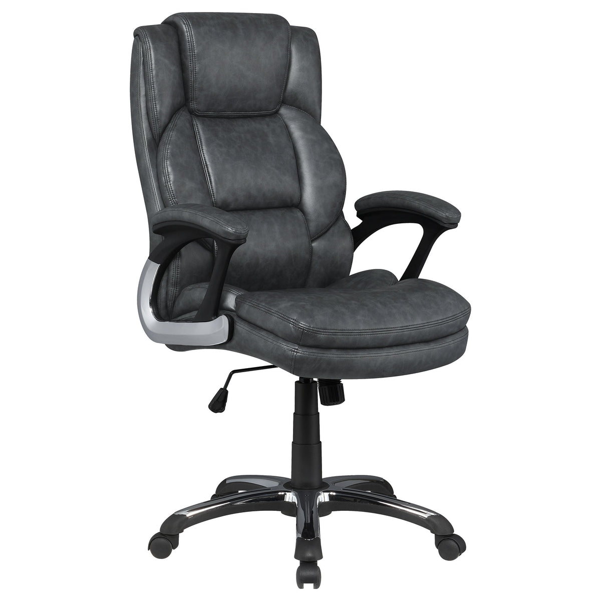 Nerris Upholstered Adjustable Home Office Desk Chair Brown