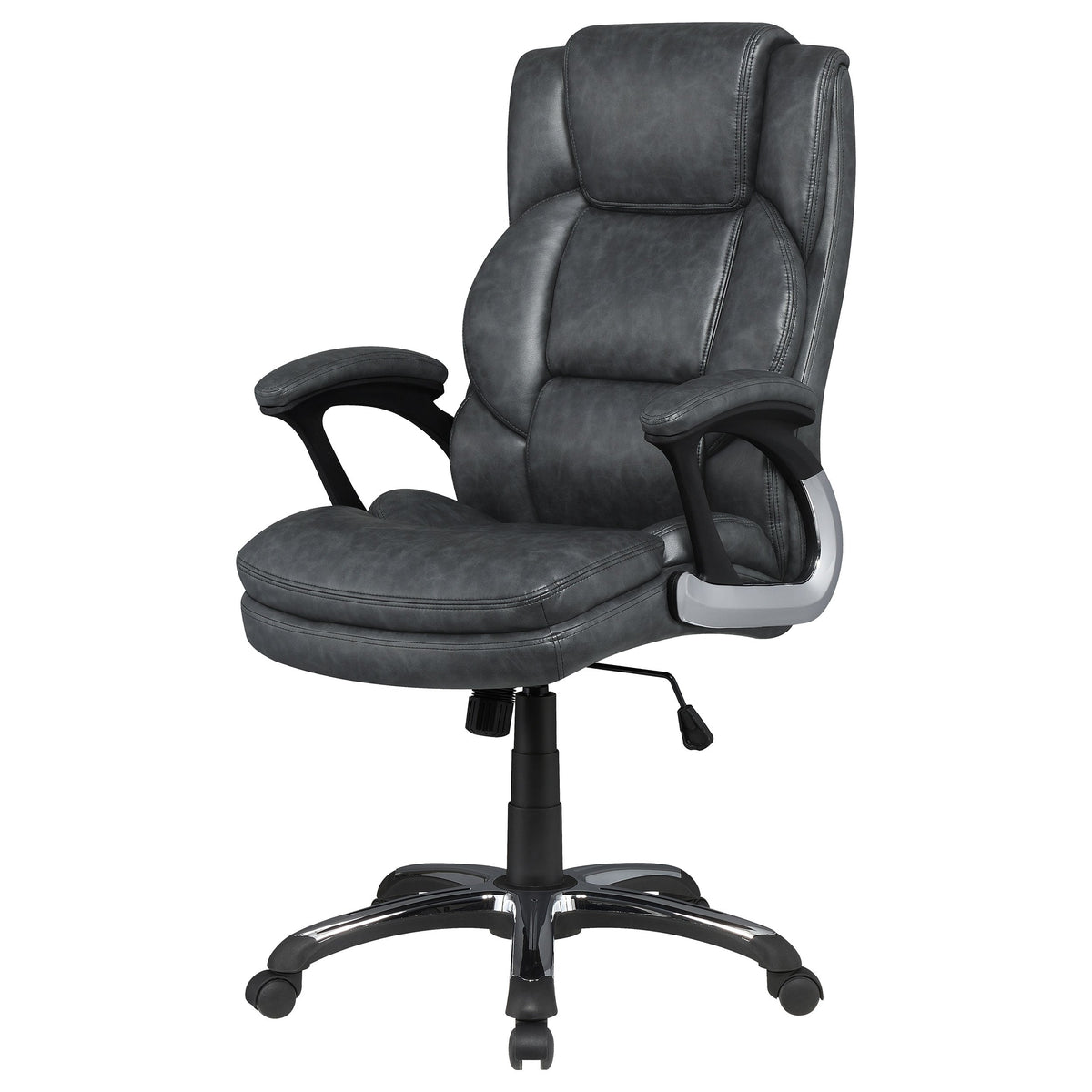 Nerris Upholstered Adjustable Home Office Desk Chair Brown