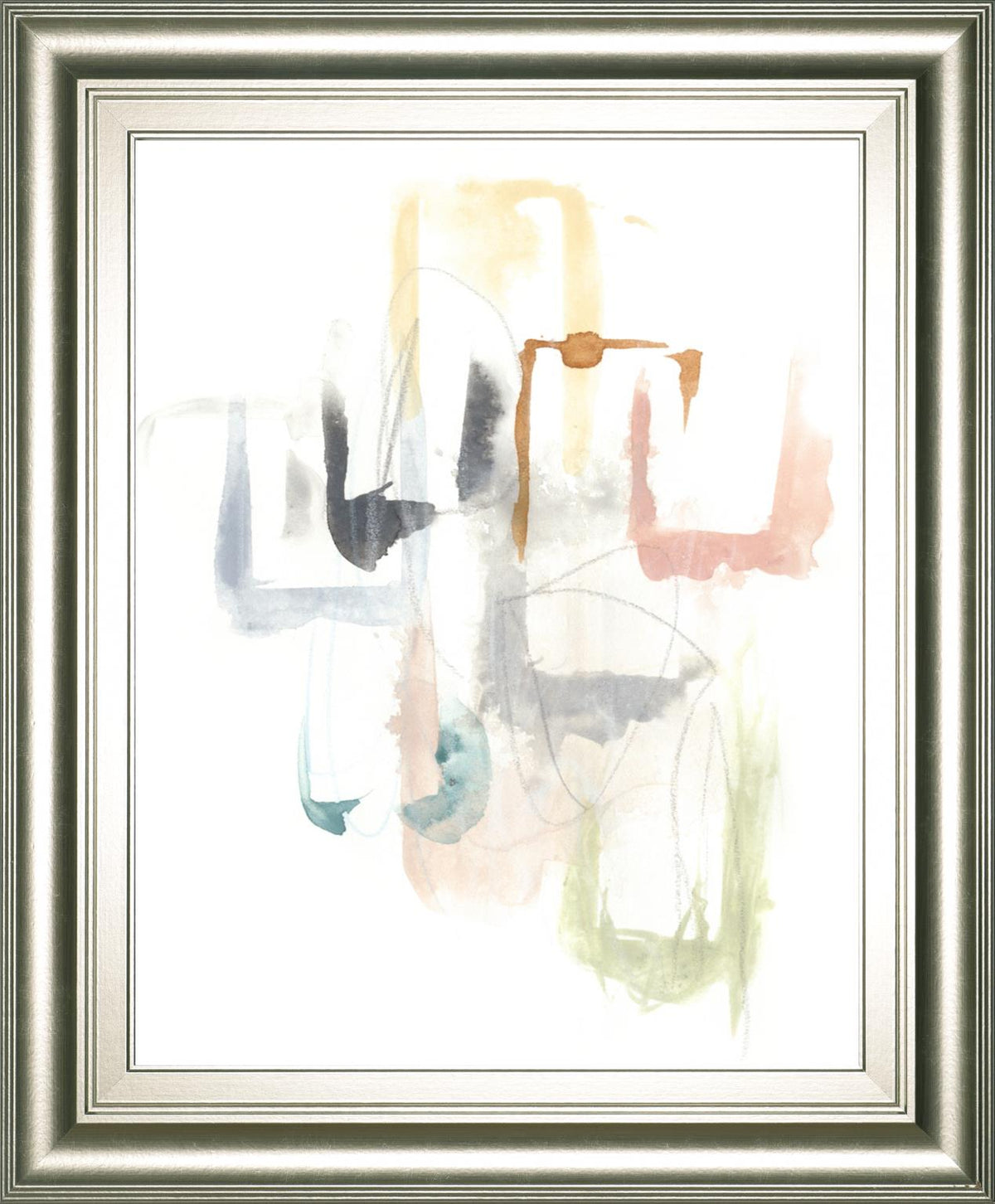 Pastel Windows I By June Erica Vess 22X26 Framed Print