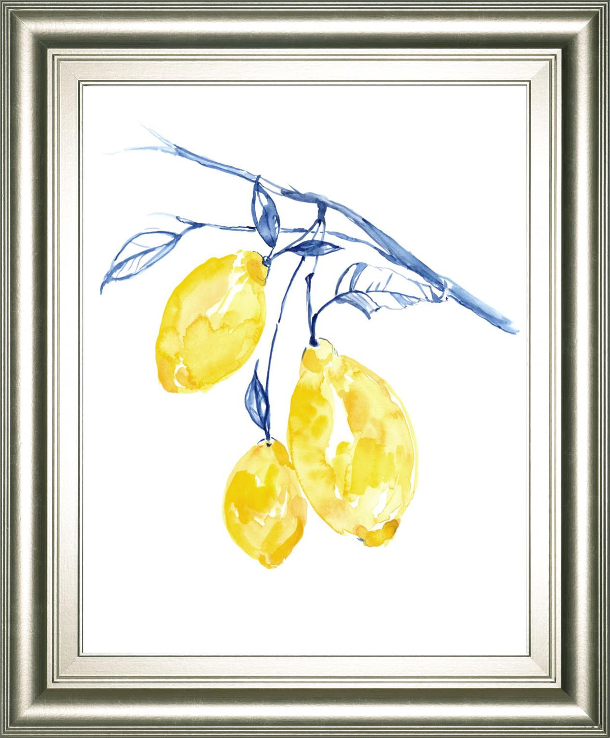 Watercolor Lemons Ii By Jennifer Goldberger 22X26 Framed Print