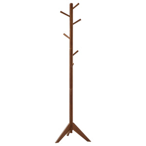Devlin 6 Hook Freestanding Wood Coat Rack Hat Hanger Grey
