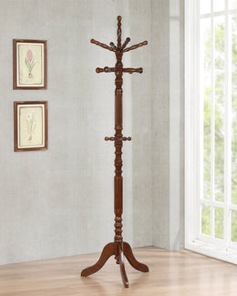 Achelle 11 Hook Freestanding Coat Rack Hanger Golden Brown