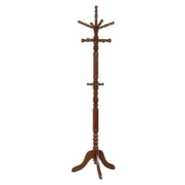 Achelle 11 Hook Freestanding Coat Rack Hanger Golden Brown