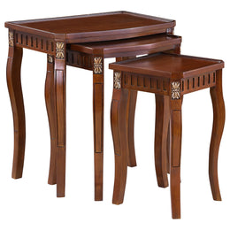 Daphne  Rectangular Wood Nesting Table Set Warm Brown