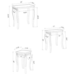 Daphne  Rectangular Wood Nesting Table Set Warm Brown