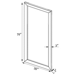 Barnett 30 x 70 Inch Full Length Floor or Wall Mirror Silver
