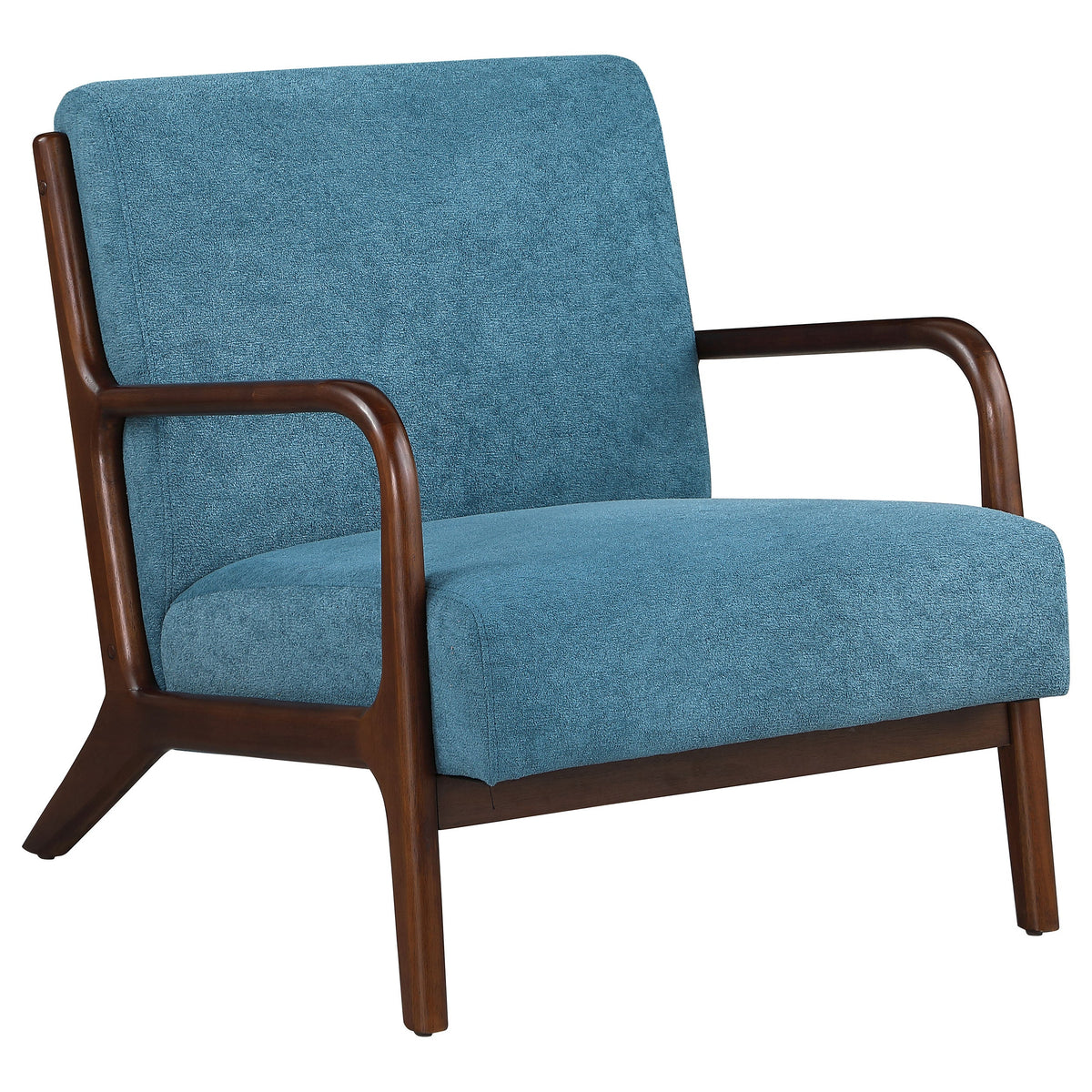 Foster Upholstered Wood Frame Accent Chair Honey