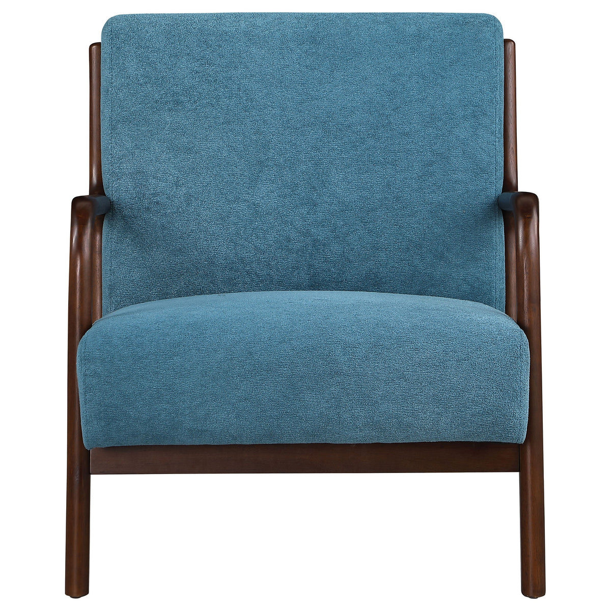 Foster Upholstered Wood Frame Accent Chair Honey