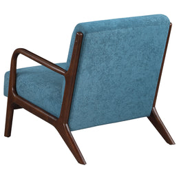 Foster Upholstered Wood Frame Accent Chair Honey
