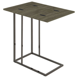 Pedro Expandable C-Shaped Sofa Side Table Chestnut