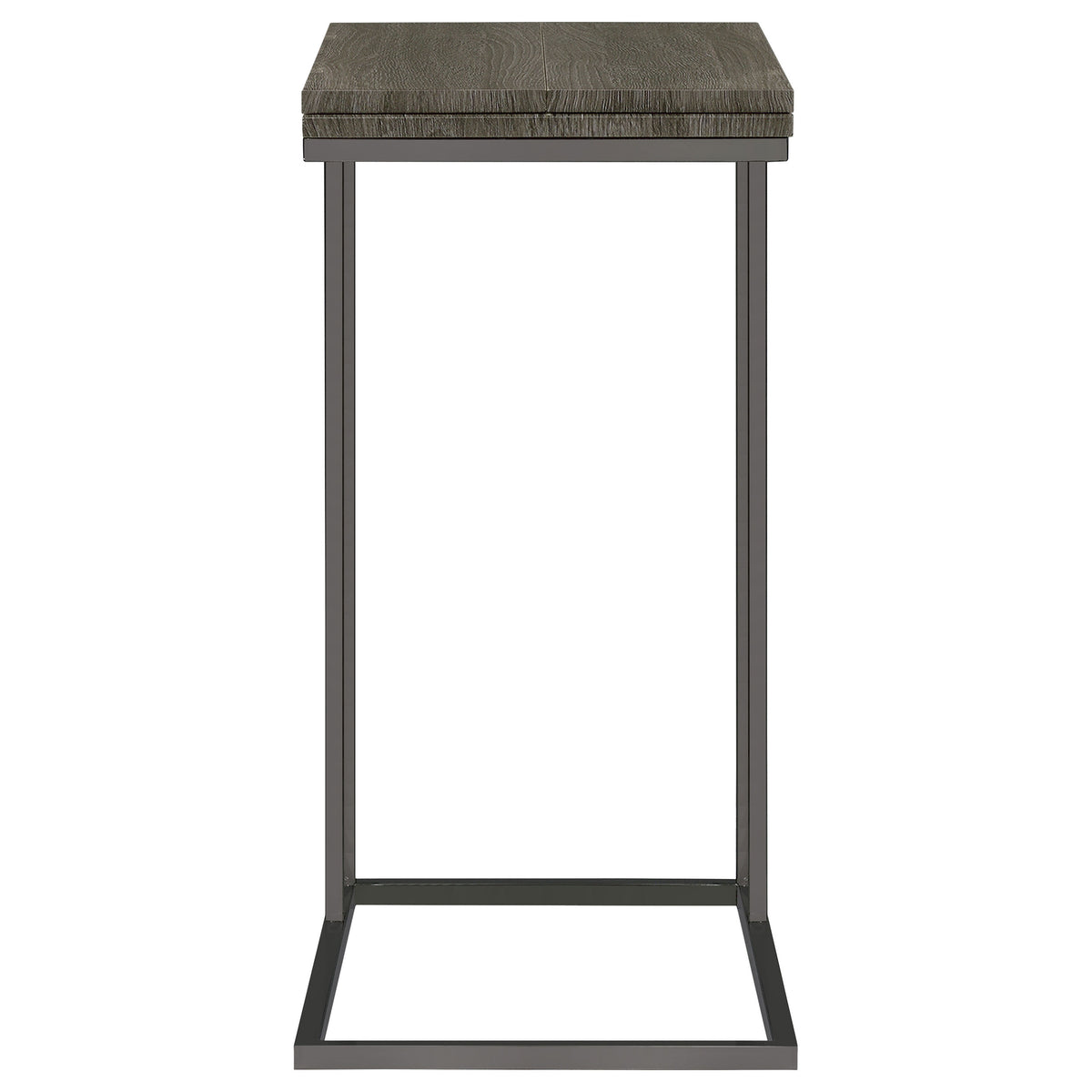 Pedro Expandable C-Shaped Sofa Side Table Weathered Grey