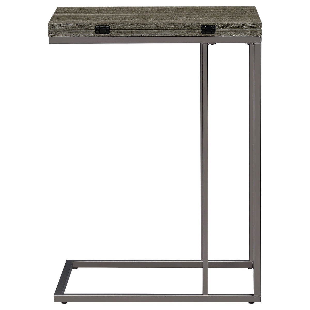 Pedro Expandable C-Shaped Sofa Side Table Chestnut