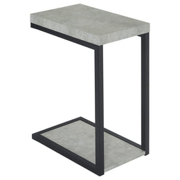 Beck Engineered Wood C-Shape Sofa Side Table Antique Nutmeg