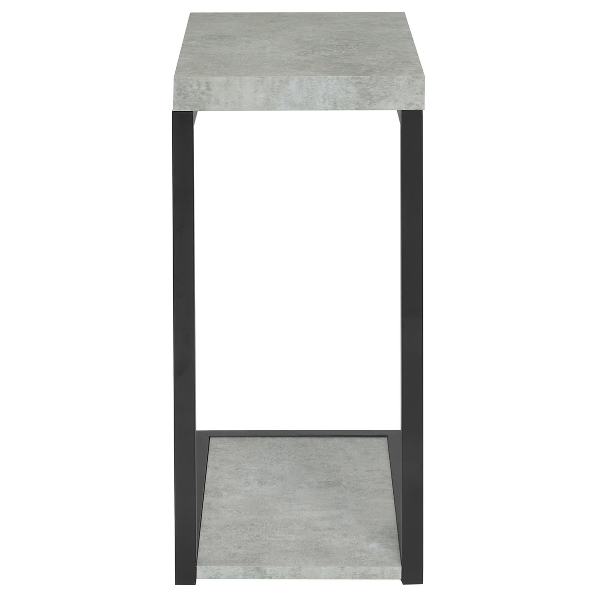Beck Engineered Wood C-Shape Sofa Side Table Antique Nutmeg