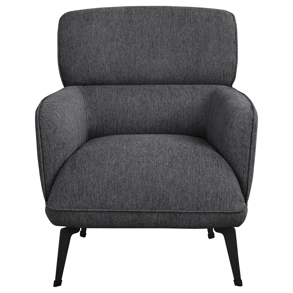 Andrea Upholstered Crecent Arm Accent Chair Orange