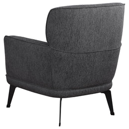 Andrea Upholstered Crecent Arm Accent Chair Orange