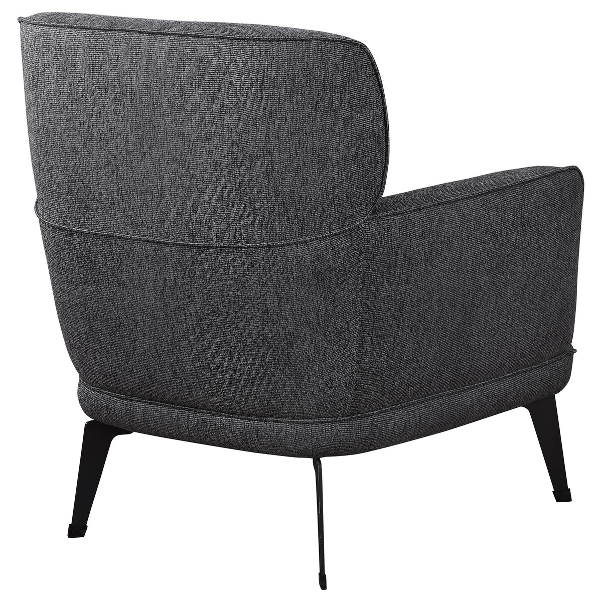 Andrea Upholstered Crecent Arm Accent Chair Orange