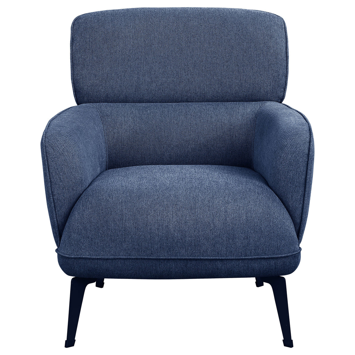Andrea Upholstered Crecent Arm Accent Chair Orange