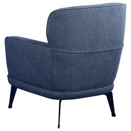 Andrea Upholstered Crecent Arm Accent Chair Orange