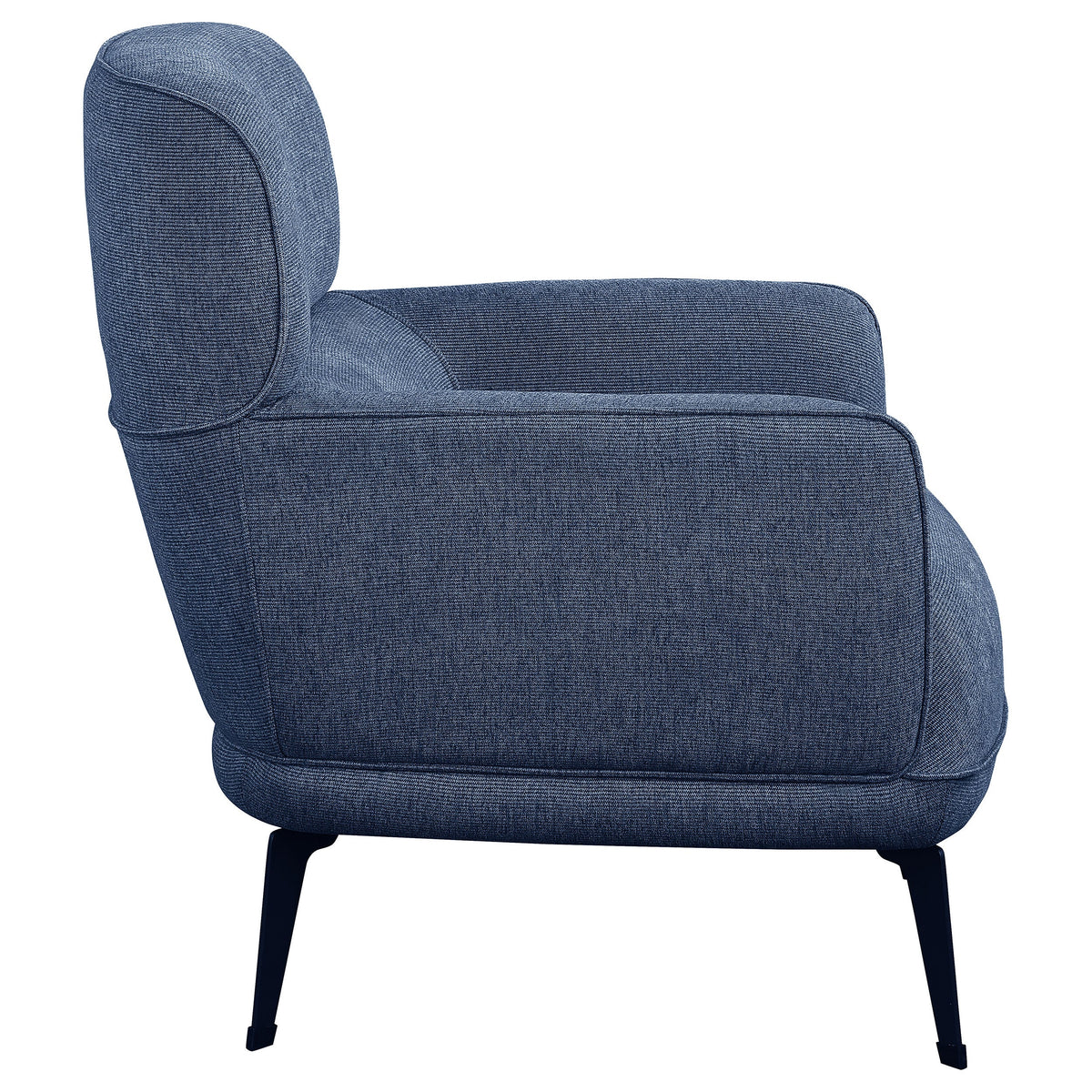 Andrea Upholstered Crecent Arm Accent Chair Orange