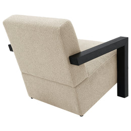 Fitzroy Boucle Upholstered Accent Arm Chair Ivory