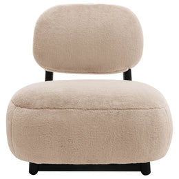 Duffie Upholstered Armless Accent Chair Camel