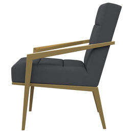 Kirra Upholstered Metal Arm Accent Chair Cream
