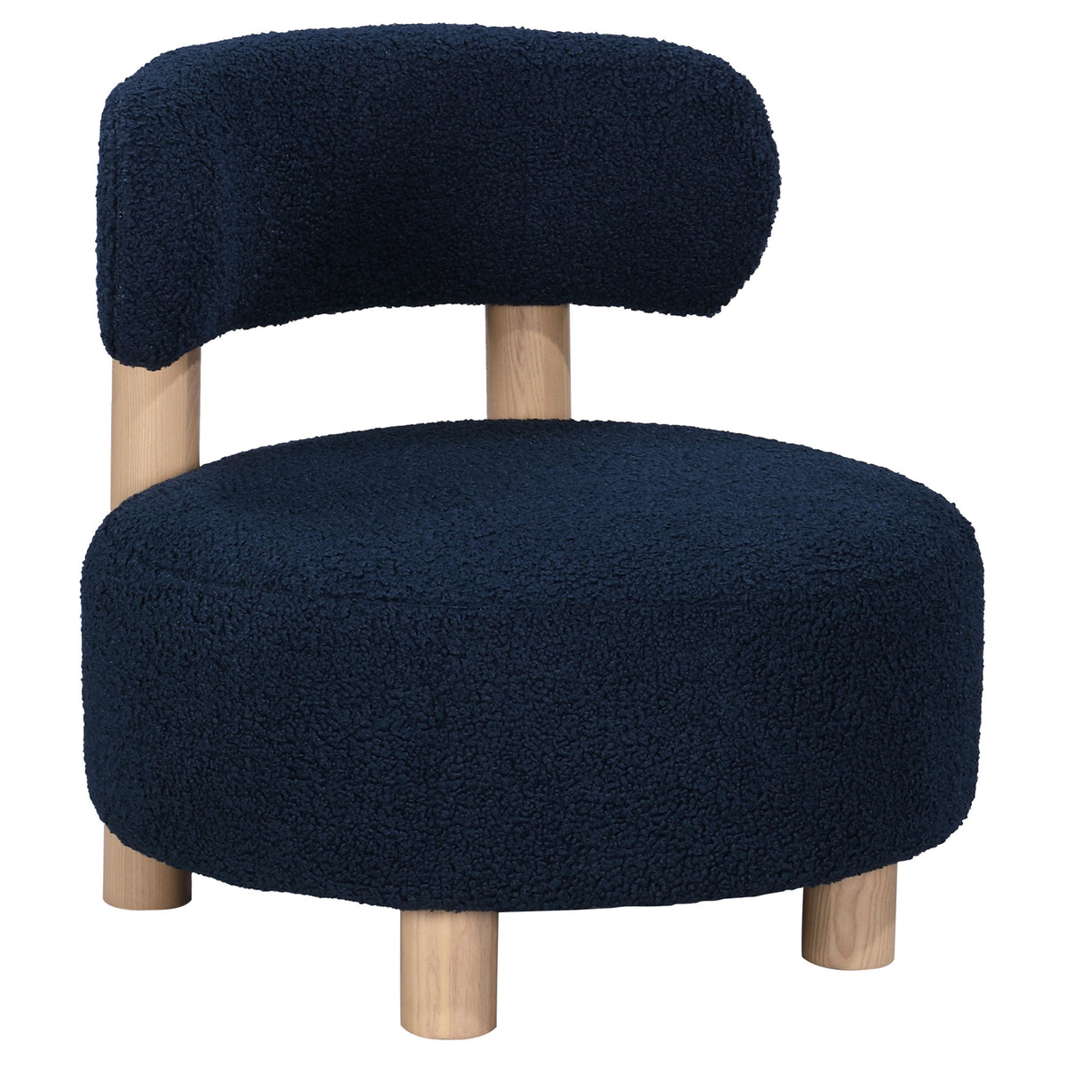Zonie Boucle Upholstered Barrel Back Accent Chair Orange