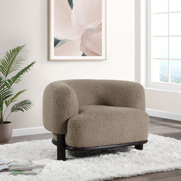 Lawler Upholstered Barrel Back Accent Chair Ivory
