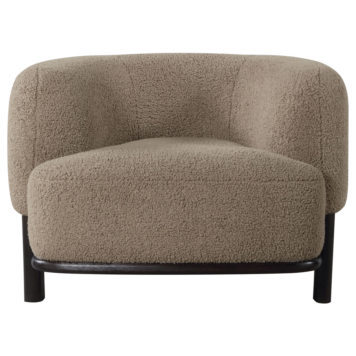 Lawler Upholstered Barrel Back Accent Chair Ivory