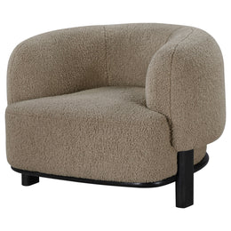 Lawler Upholstered Barrel Back Accent Chair Ivory